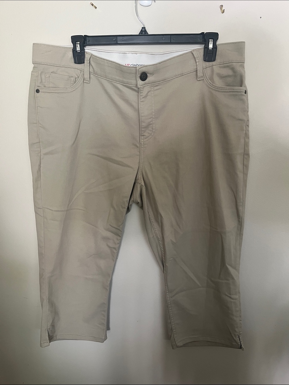 Liz Claiborne Beige Stretch Chinos